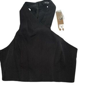 DO+BE Sleek Black Halter Top size medium